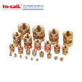 Through-Hole Brass Insert Round Nut / Knurled Nut for Injection Moulding